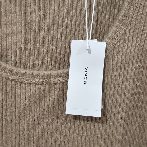 VINCE. Ribbed wool and cashmere-blend midi dress - Picture 5 of 6